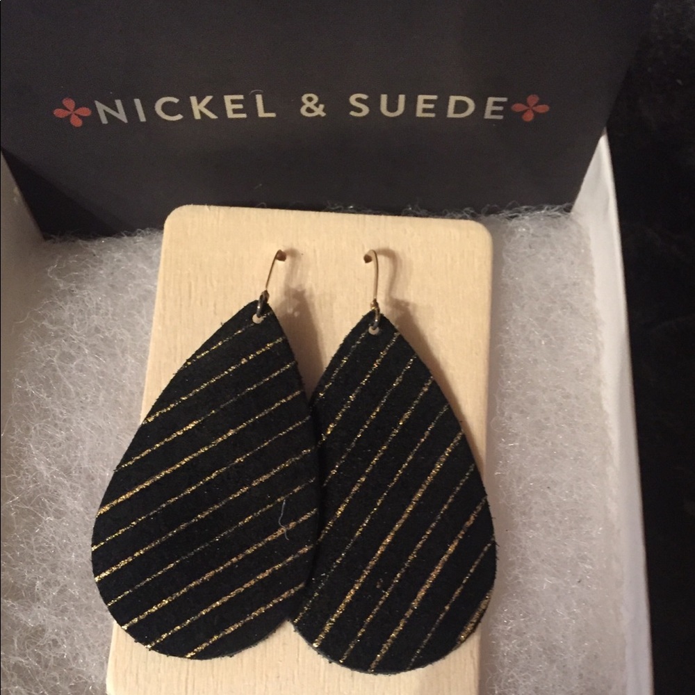 Nickel & Suede Earrings